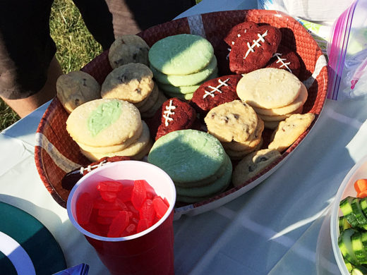 Football Shaped Cookies